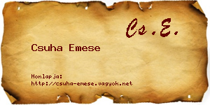 Csuha Emese névjegykártya