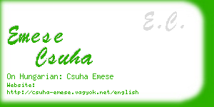 emese csuha business card